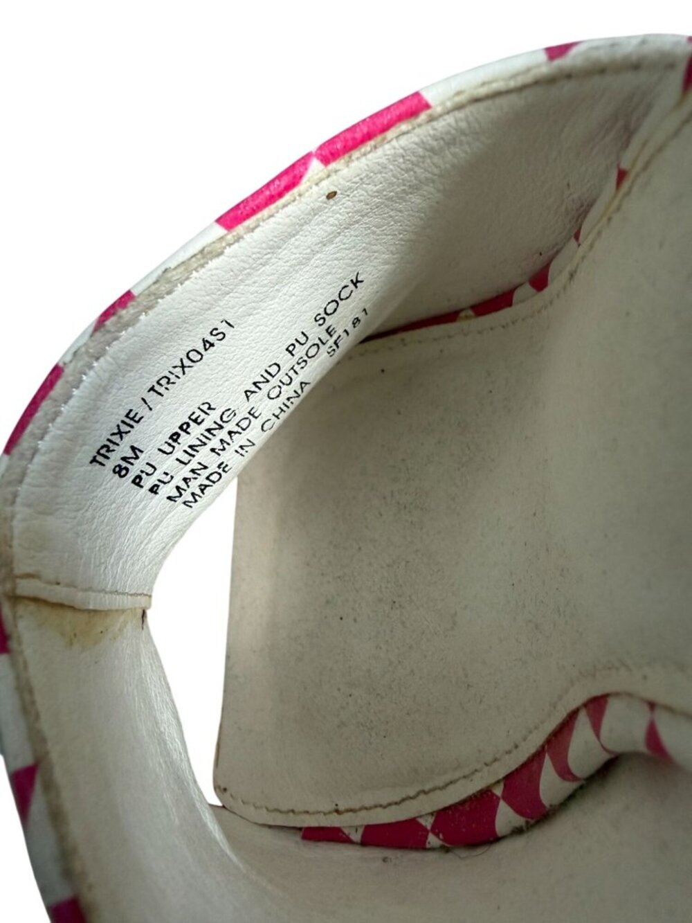 STEVE MADDEN Trixie Checkerboard Pink White Platform Sandals Heels Size 8 - Picture 6 of 11